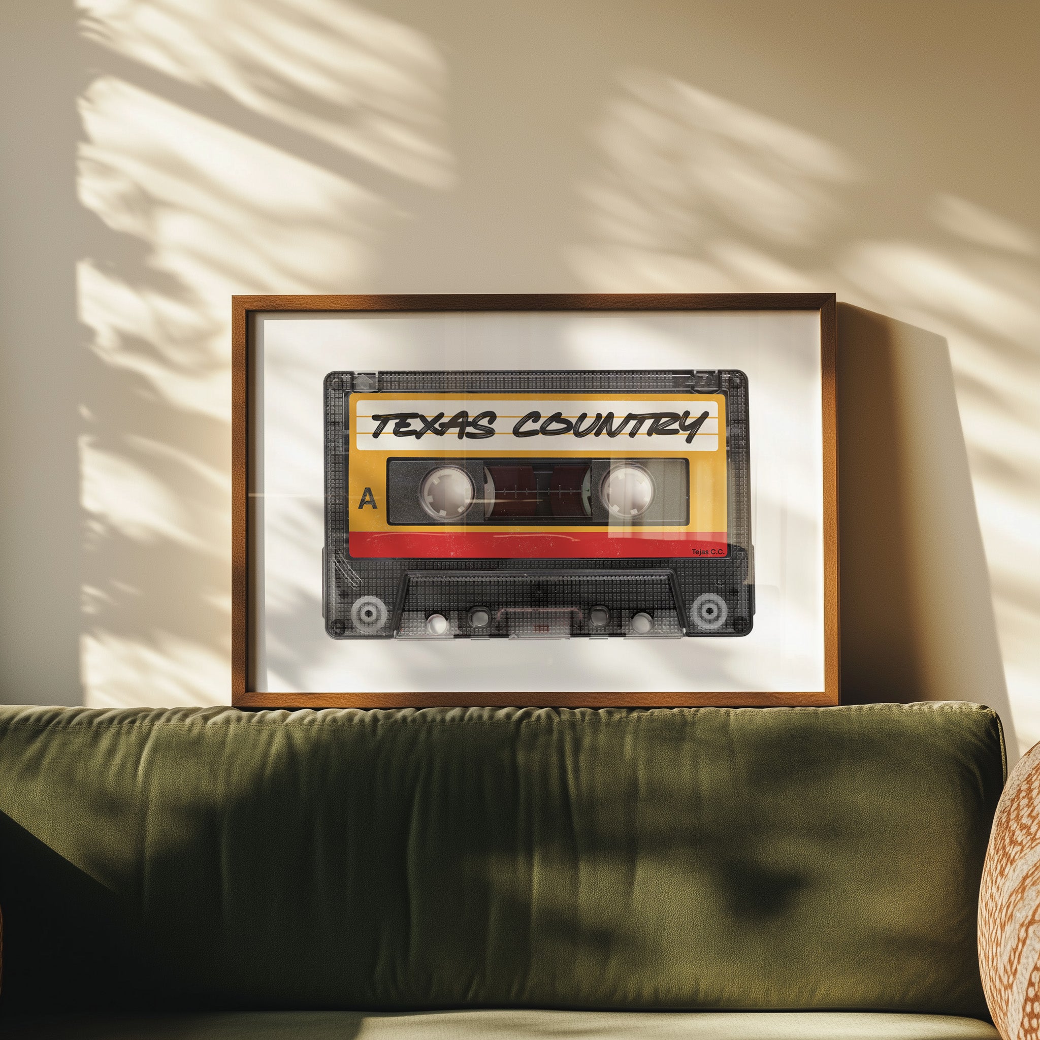 Texas Country Music Cassette Tape Art Print - Tejas Country Club