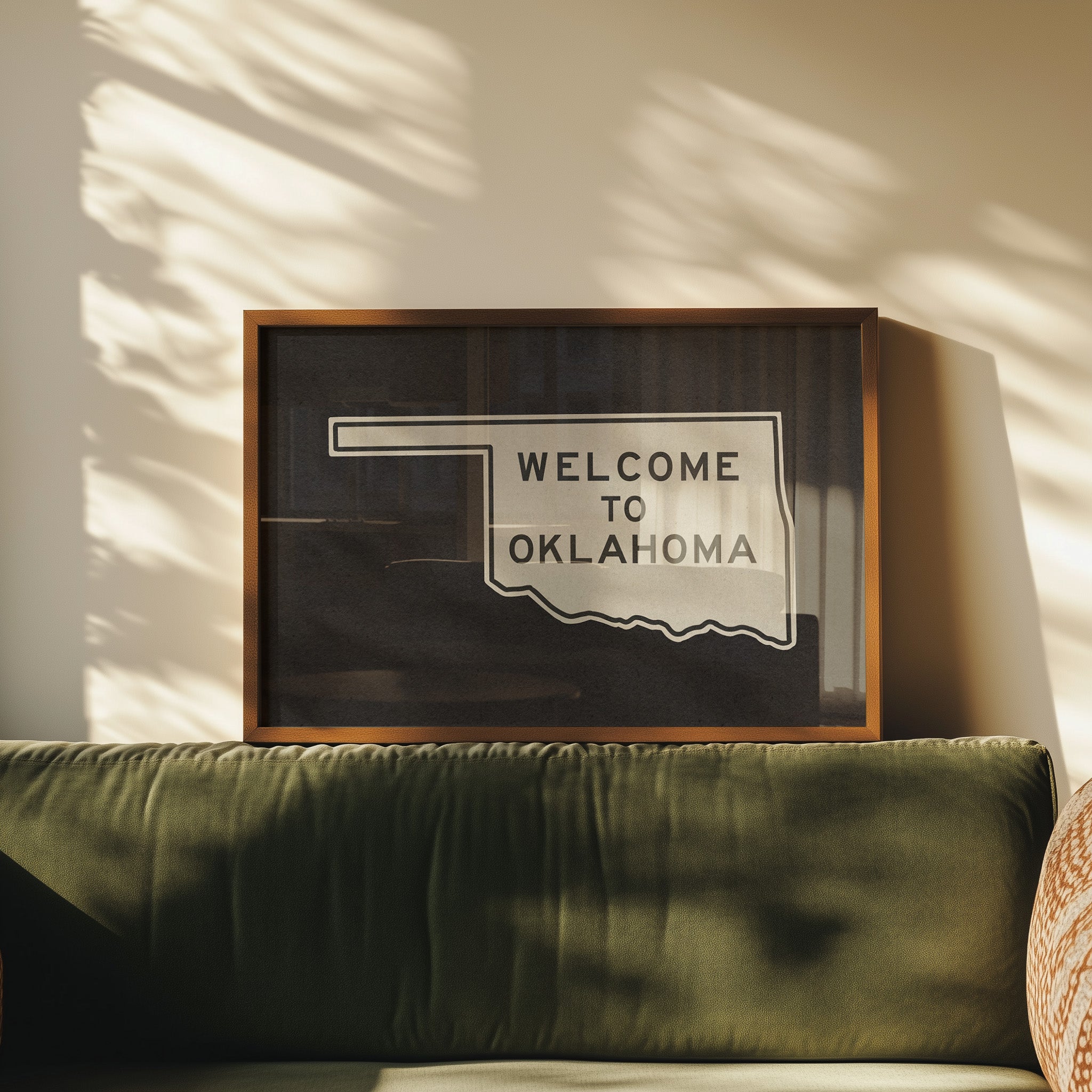Welcome To Oklahoma Vintage Road Sign Art Print - Tejas Country Club