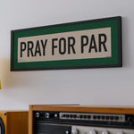 Framed Pray For Par Golf Art Scroll Sign - Tejas Country Club