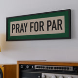 Framed Pray For Par Golf Art Scroll Sign - Tejas Country Club