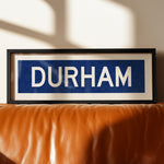 Framed Durham Blue Bus Scroll - Tejas Country Club