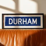 Framed Durham Blue Bus Scroll - Tejas Country Club