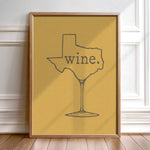 Texas Wine Chardonnay Art Print - Tejas Country Club