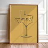 Texas Wine Chardonnay Art Print - Tejas Country Club