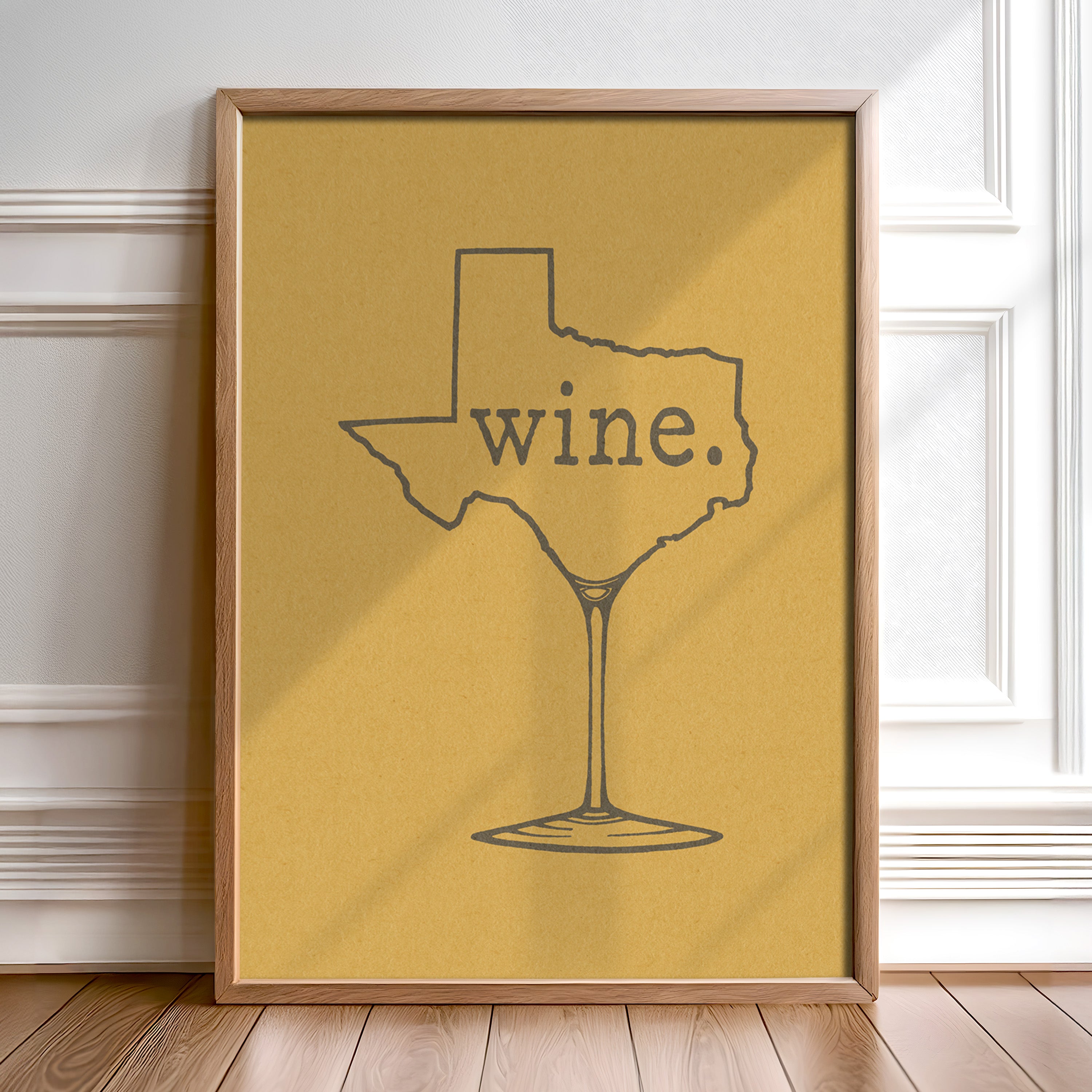 Texas Wine Chardonnay Art Print - Tejas Country Club