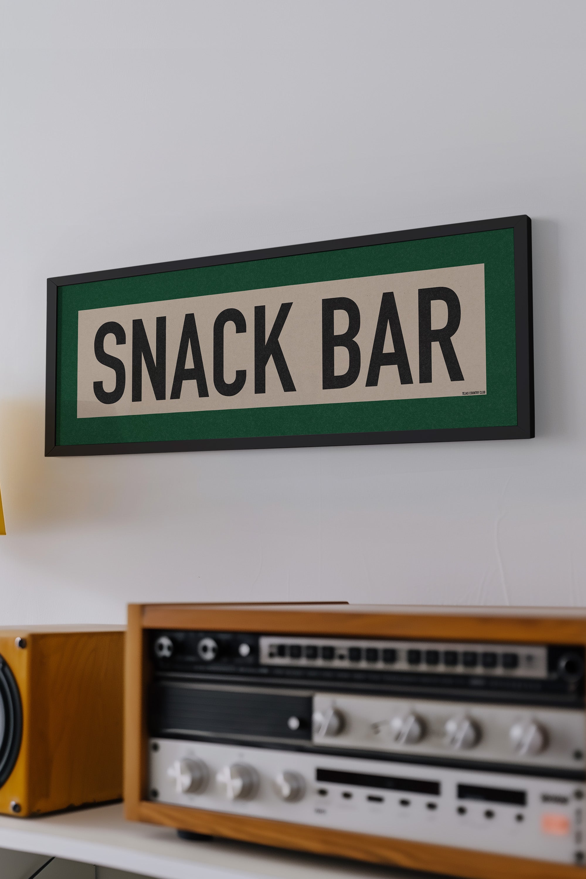 Framed Snack Bar Golf Art Scroll Print - Tejas Country Club