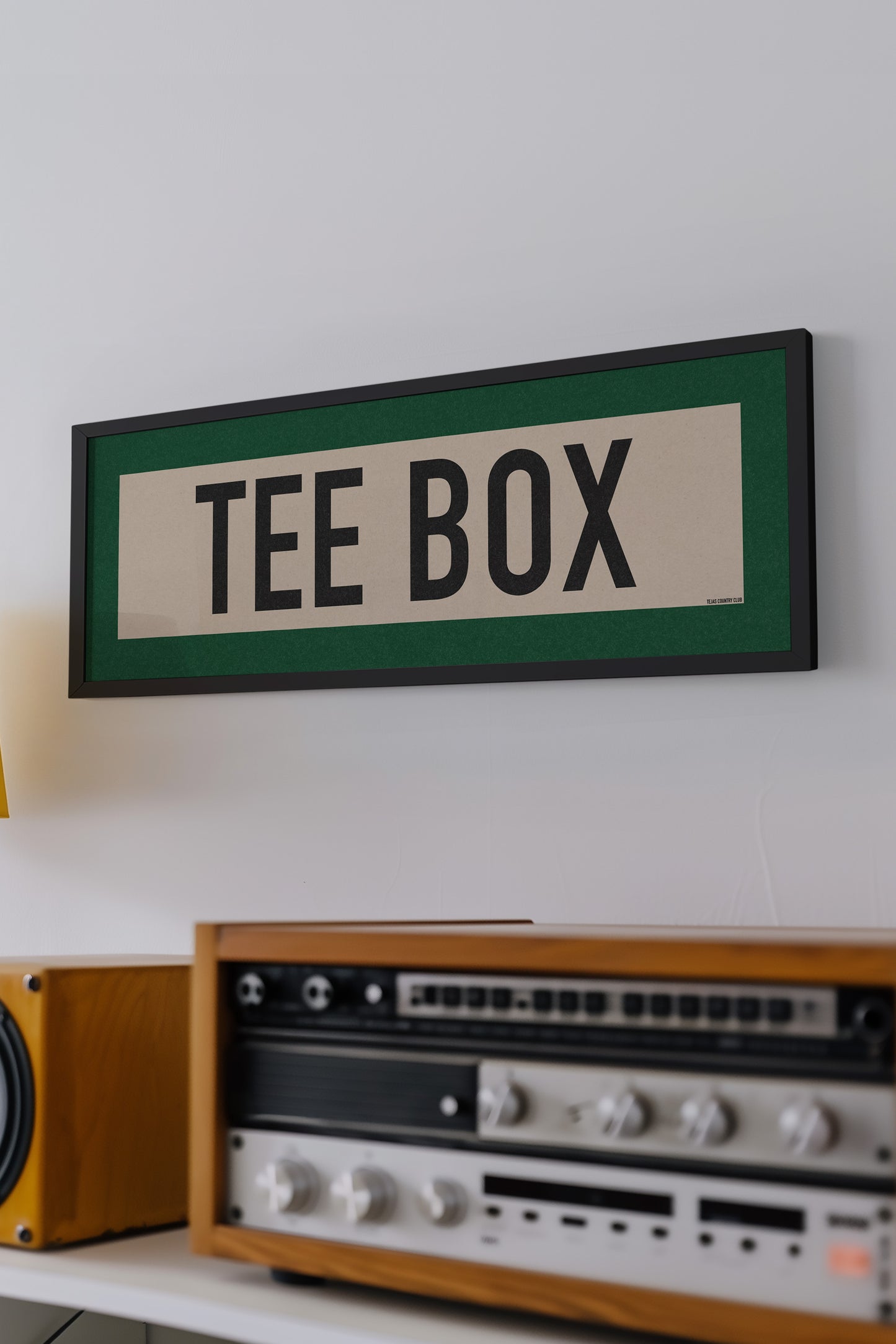 Framed Tee Box Golf Scroll Art - Tejas Country Club