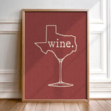 Texas Wine Merlot Art Print - Tejas Country Club