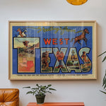 West Texas Vintage Postcard Print - Tejas Country Club