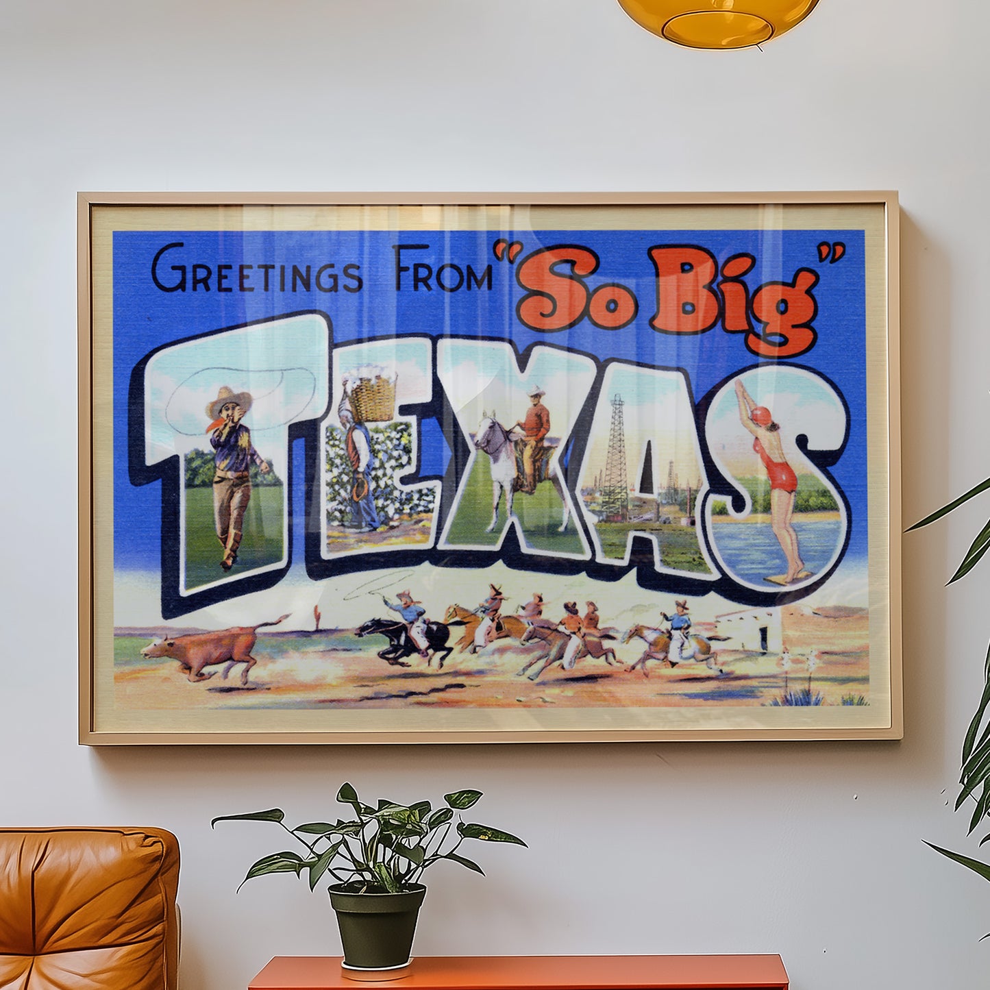 Texas Is So Big Vintage Postcard Print