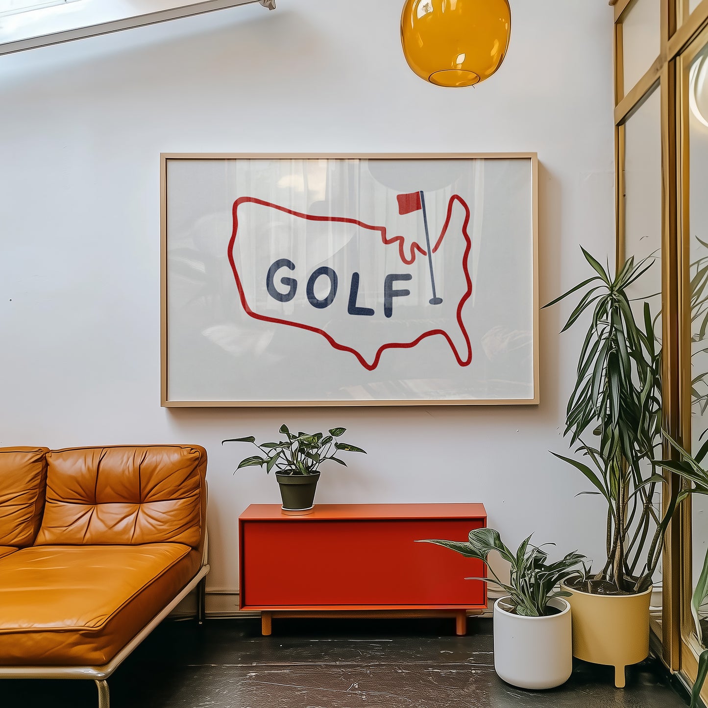 Golf Poster USA Golf Print
