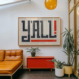 Y'all Typography Art Print - Tejas Country Club