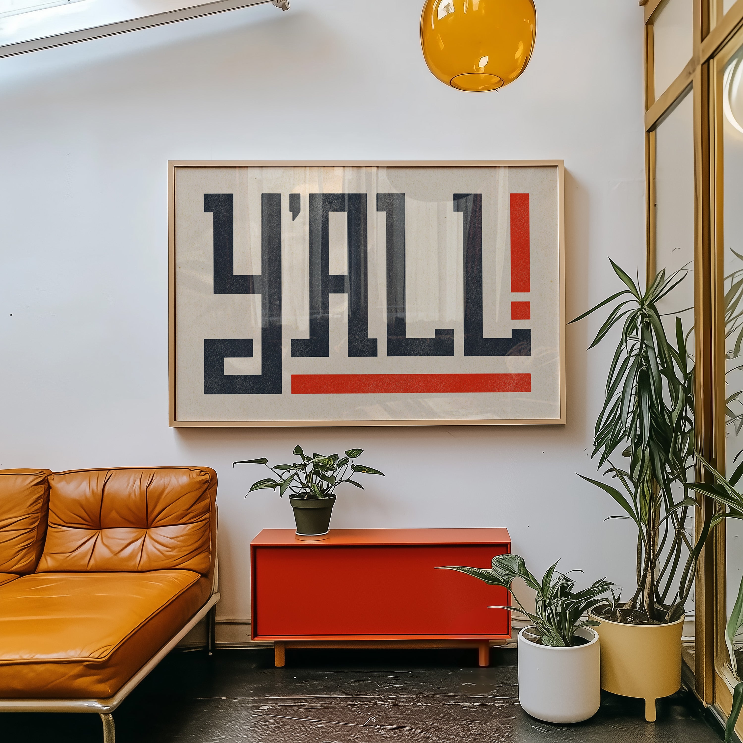 Y'all Typography Art Print - Tejas Country Club