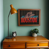 Houston Cowboy Hat Art Print - Tejas Country Club