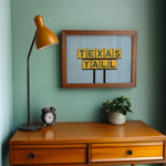 Texas Y'all Billboard Green & Gold Art Print - Tejas Country Club