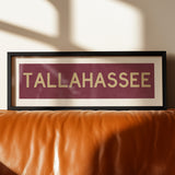 Framed Tallahassee Garnet Bus Scroll - Tejas Country Club