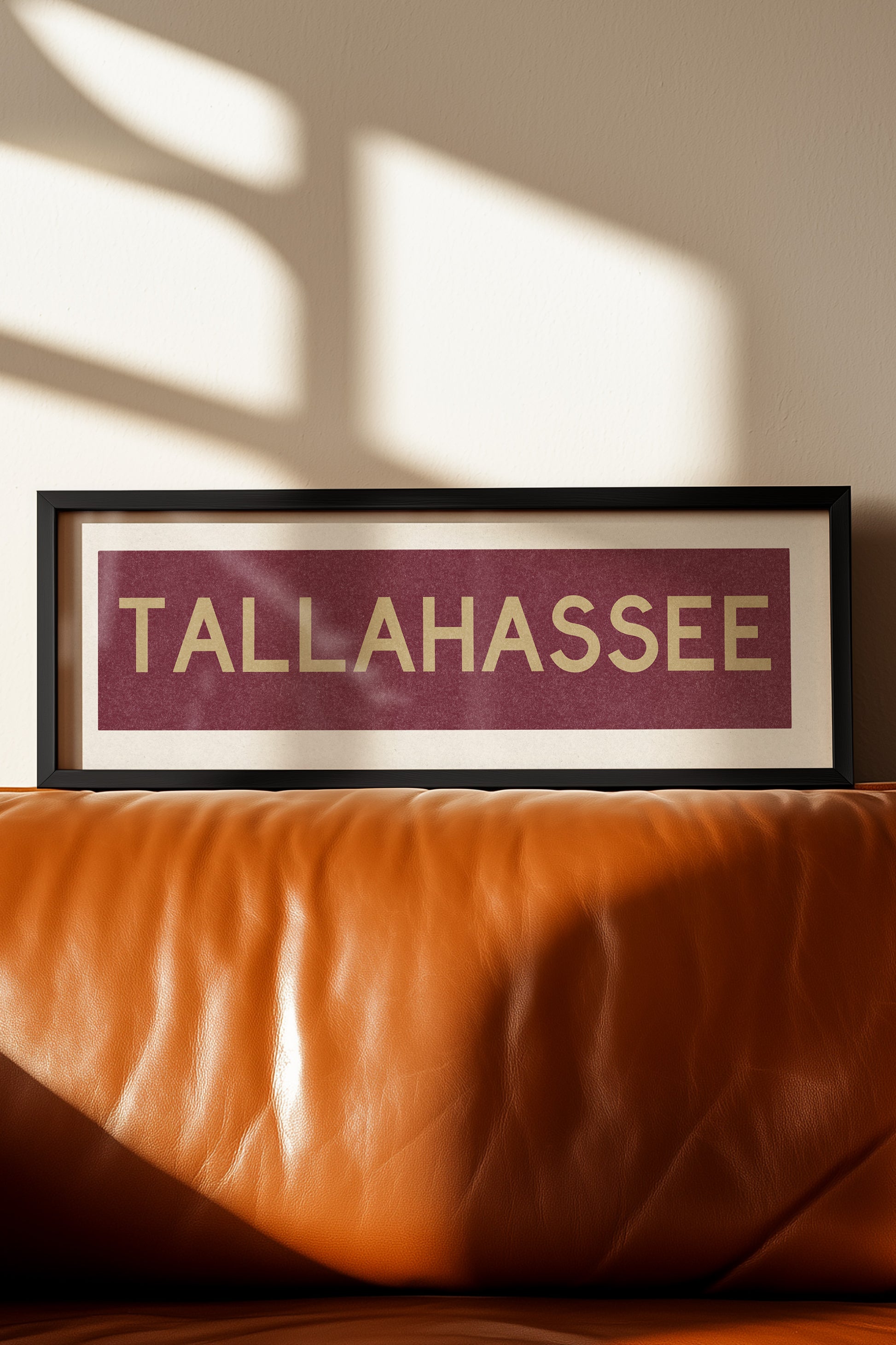 Framed Tallahassee Garnet Bus Scroll - Tejas Country Club