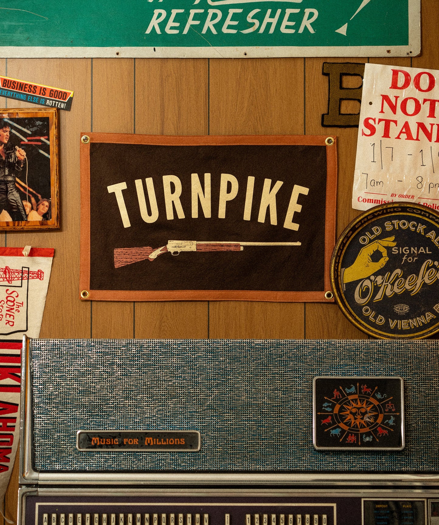 Turnpike Camp Flag • Turnpike Troubadours x Oxford Pennant - Tejas Country Club