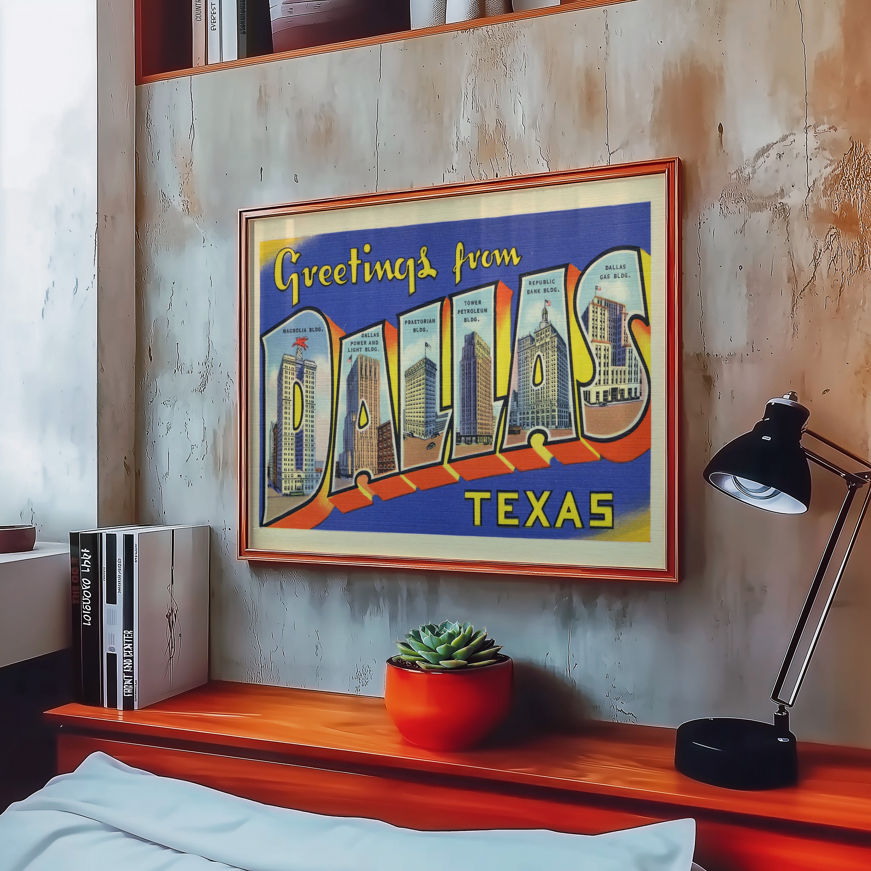 Greetings From Dallas Texas Vintage Postcard Print - Tejas Country Club