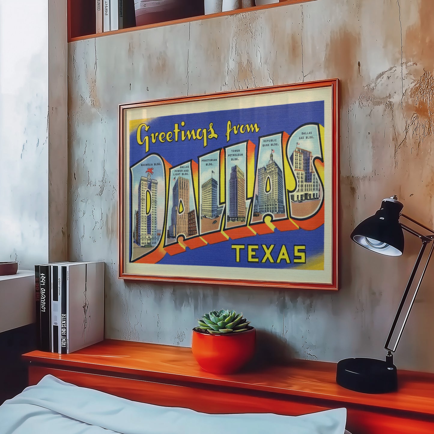 Greetings From Dallas Texas Vintage Postcard Print