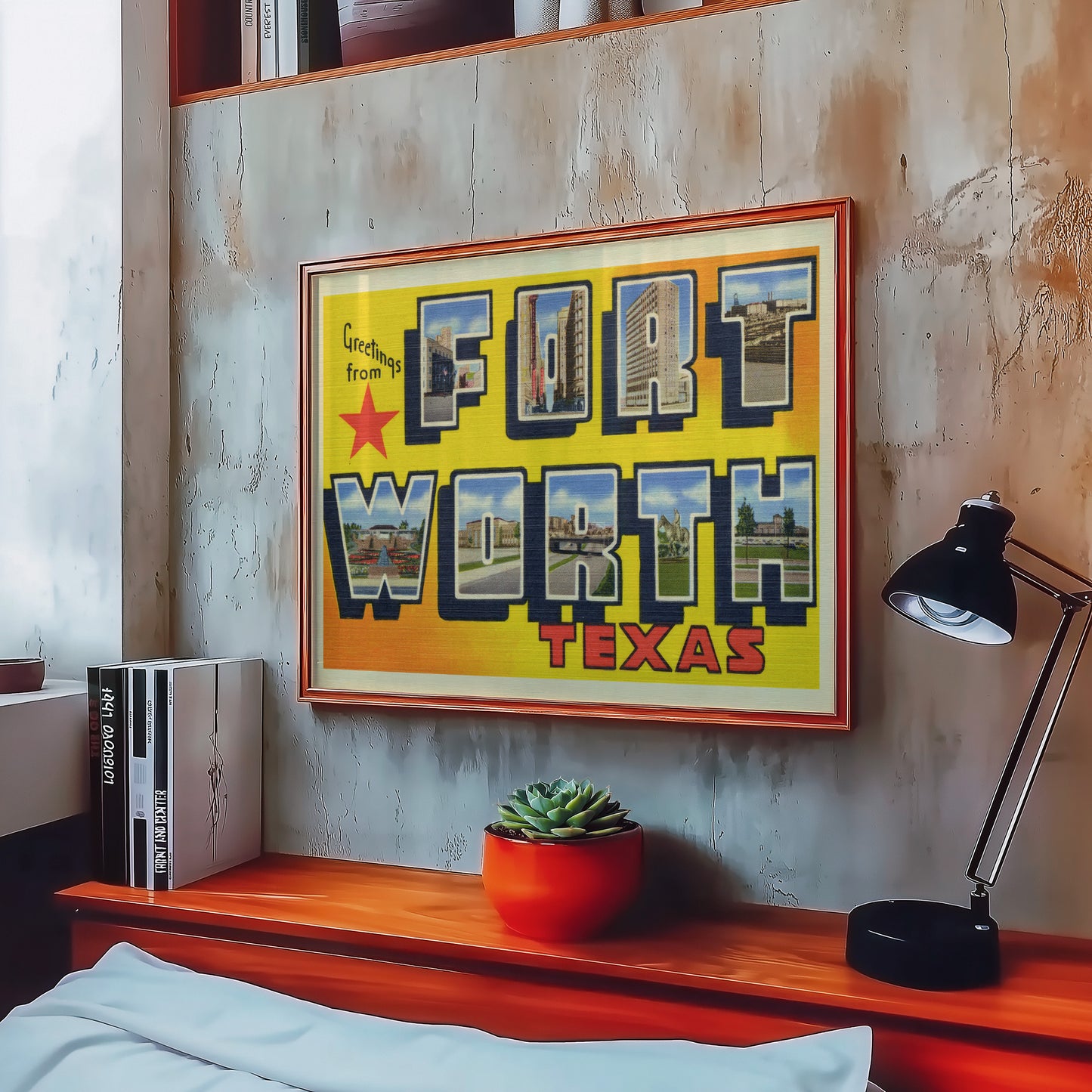 Fort Worth Texas Vintage Postcard Print