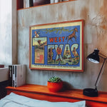 West Texas Vintage Postcard Print - Tejas Country Club