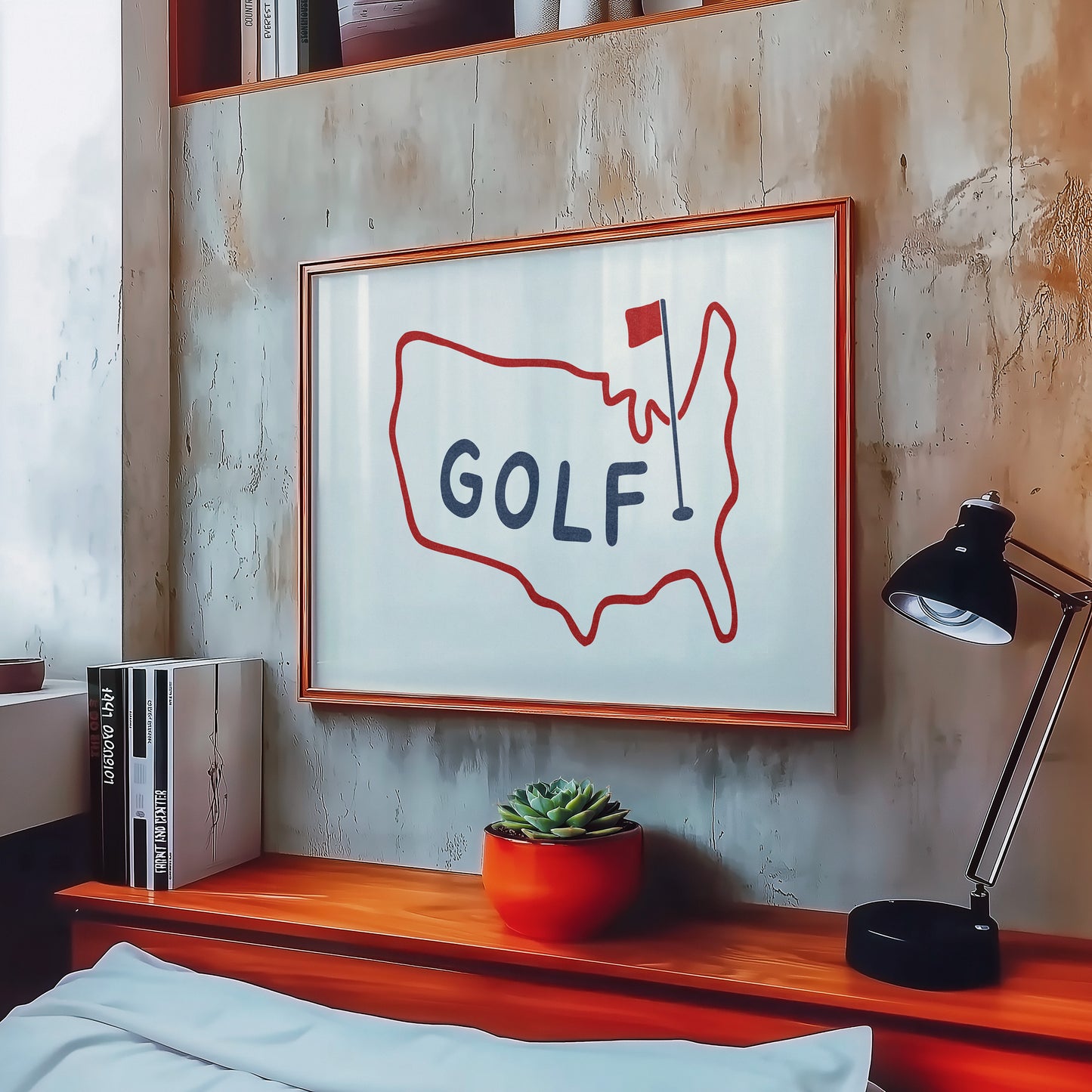 Golf Poster USA Golf Print