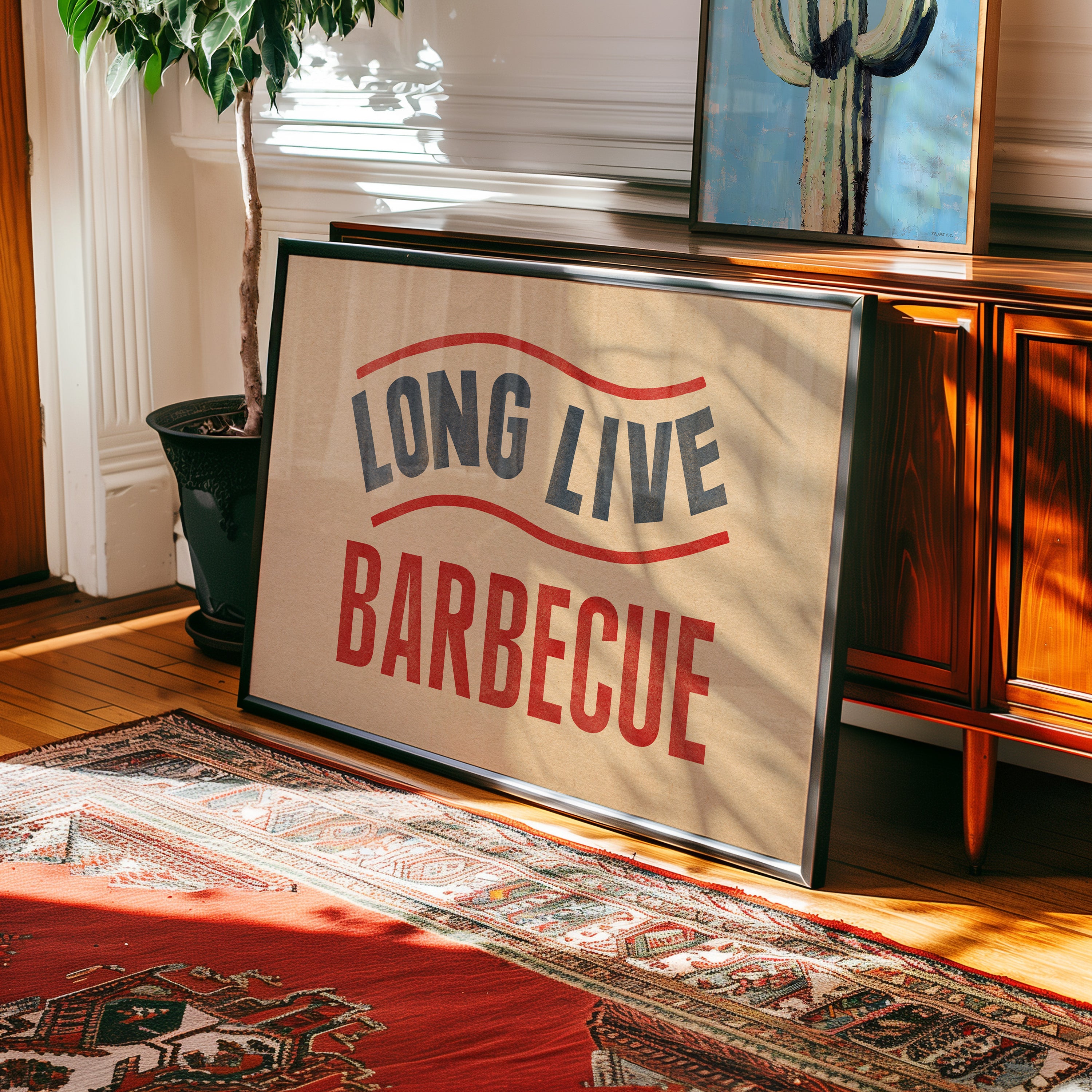 Long Live Barbecue Art Print - Tejas Country Club
