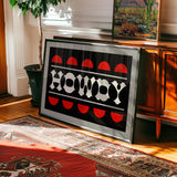Black and Red Howdy Home Decor Art Print - Tejas Country Club