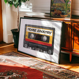 Texas Country Music Cassette Tape Art Print - Tejas Country Club