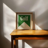 Retro Golf Poster Art Print Banner Style Square - Tejas Country Club