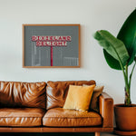 Dixieland Delight Highway Sign Art Print Crimson - Tejas Country Club