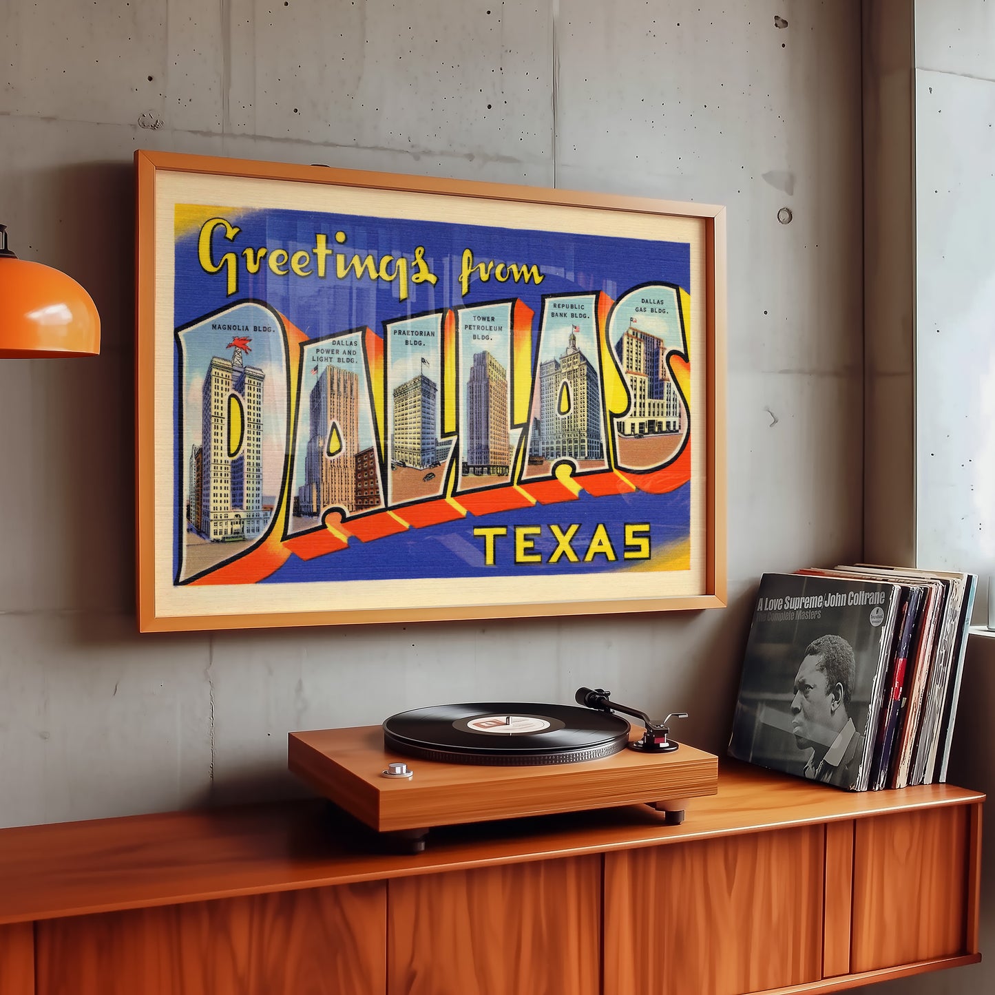 Greetings From Dallas Texas Vintage Postcard Print
