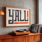 Y'all Typography Art Print - Tejas Country Club