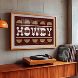Maroon and Gold Howdy Home Decor Art Print - Tejas Country Club