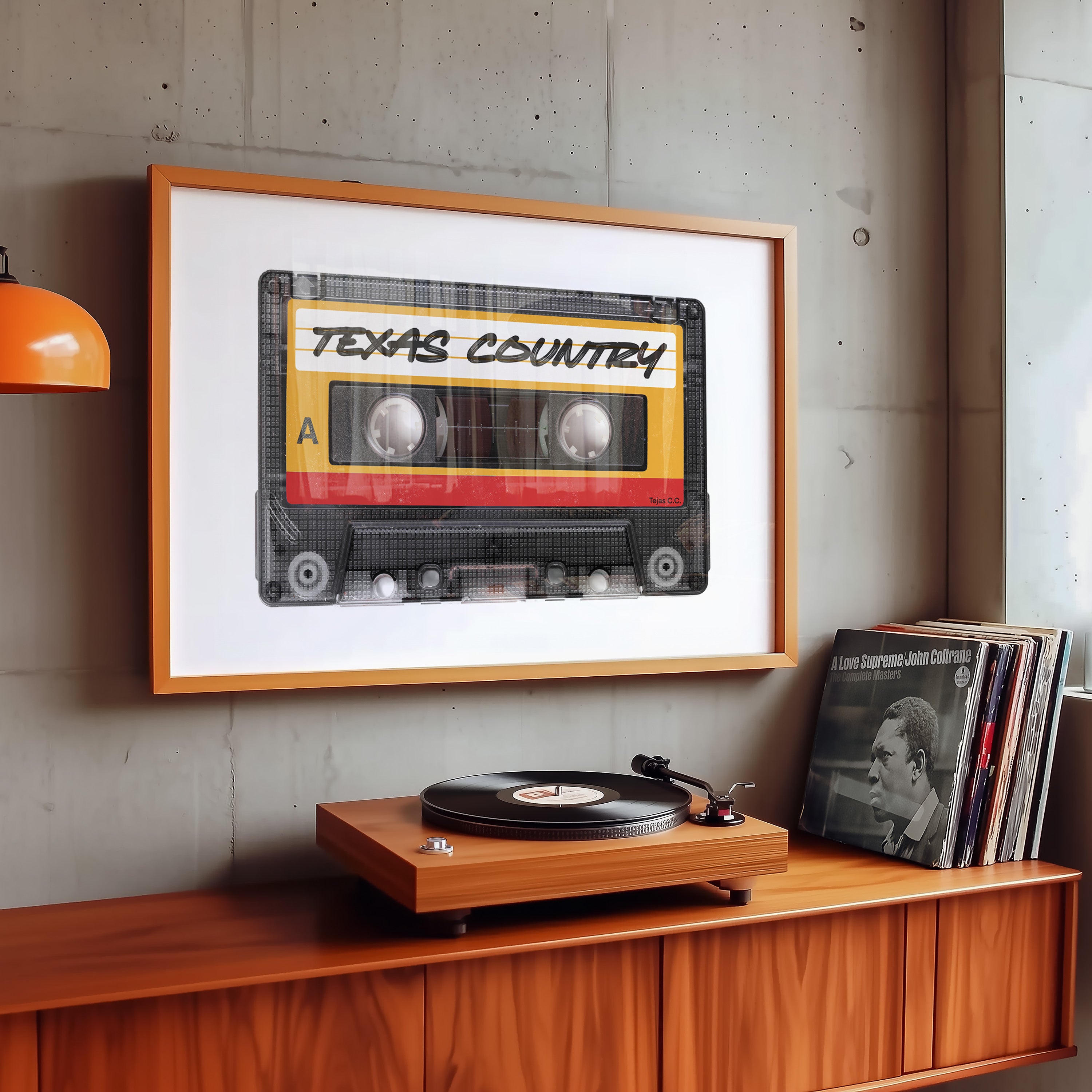 Texas Country Music Cassette Tape Art Print - Tejas Country Club
