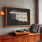 Welcome To Oklahoma Vintage Road Sign Art Print - Tejas Country Club
