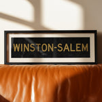 Framed Winston Salem Black & Gold Bus Scroll - Tejas Country Club