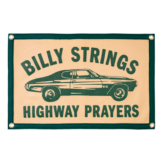 Highway Prayers Camp Flag • Billy Strings x Oxford Pennant - Tejas Country Club