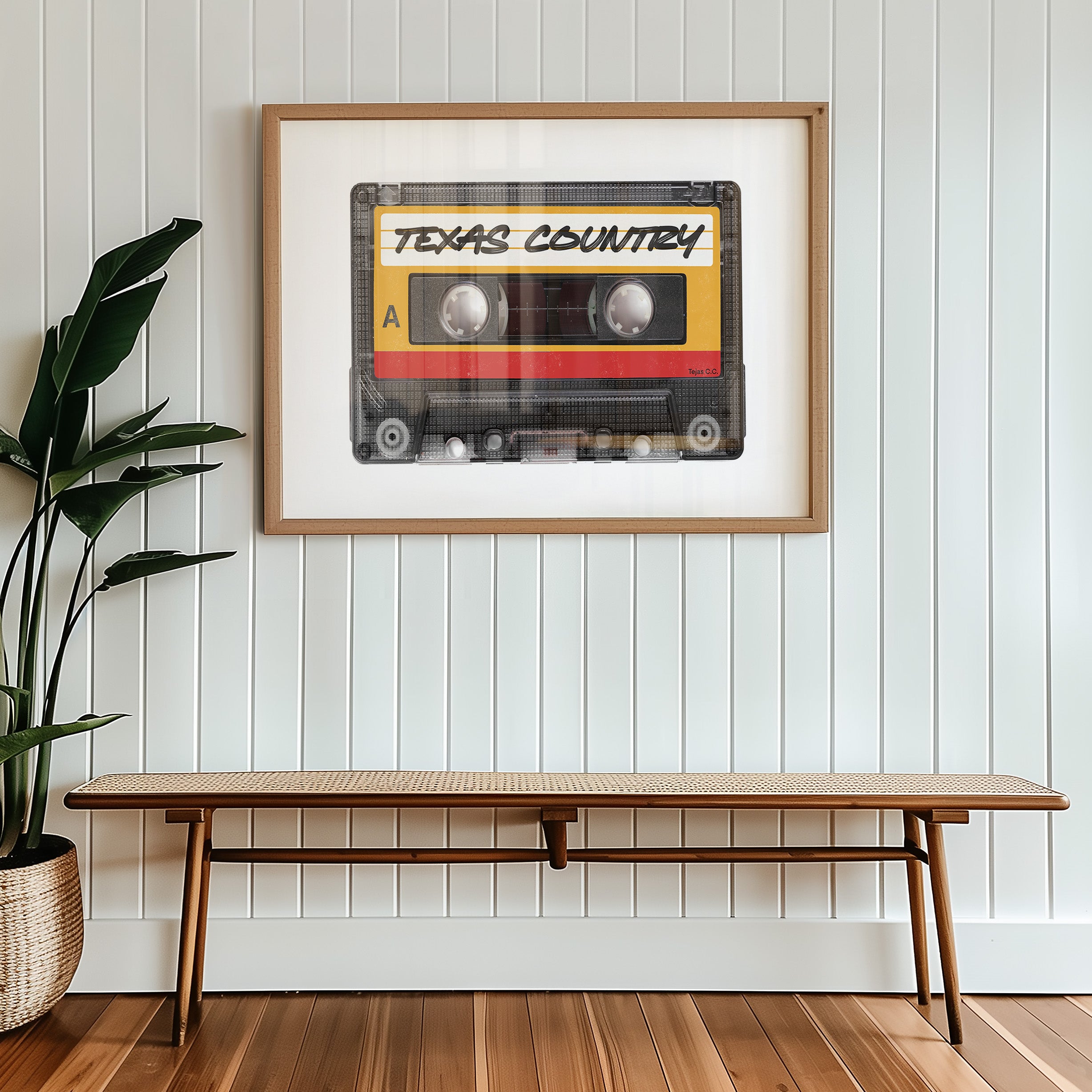 Texas Country Music Cassette Tape Art Print - Tejas Country Club