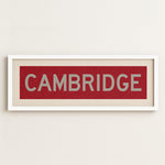 Framed Cambridge Crimson and Gray Bus Scroll - Tejas Country Club