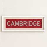 Framed Cambridge Crimson and Gray Bus Scroll - Tejas Country Club