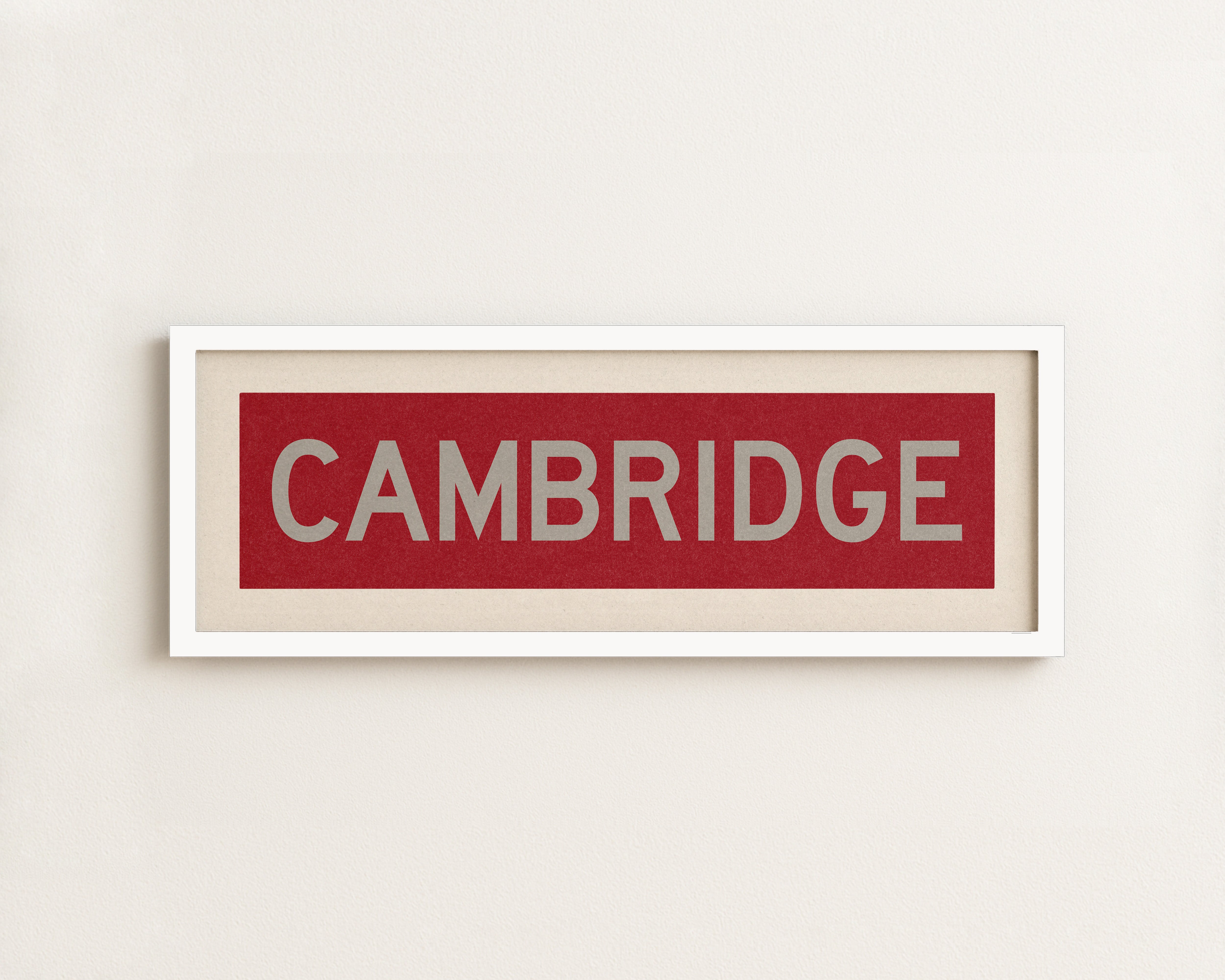 Framed Cambridge Crimson and Gray Bus Scroll - Tejas Country Club