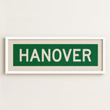 Framed Hanover Green and White Bus Scroll - Tejas Country Club