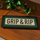 Framed Grip and Rip Golf Art Scroll Sign - Tejas Country Club