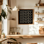 Howdy Typography Art Print Square Black and White - Tejas Country Club