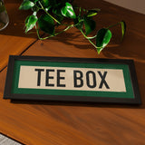 Framed Tee Box Golf Scroll Art - Tejas Country Club