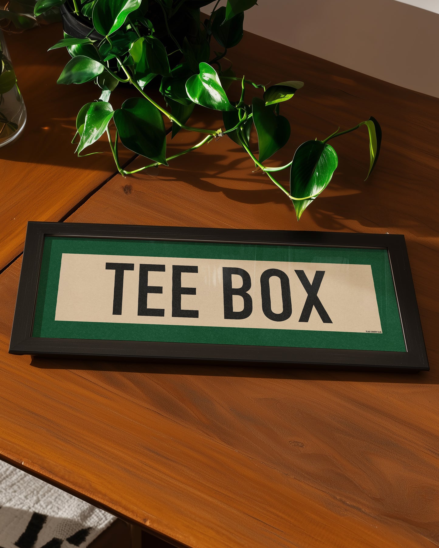 Framed Tee Box Golf Scroll Art - Tejas Country Club