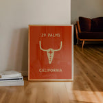 Ghost Town Ranch Skull - Rusty Red Orange Art Print - Tejas Country Club