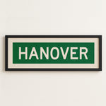 Framed Hanover Green and White Bus Scroll - Tejas Country Club